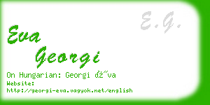 eva georgi business card
